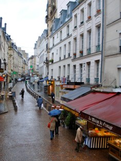 Rue Mouffetard in the rain